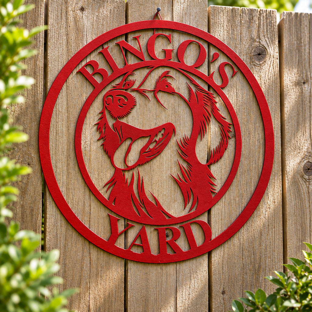 Personalized Golden Retriever Metal Sign
