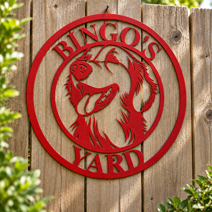 Personalized Golden Retriever Metal Sign