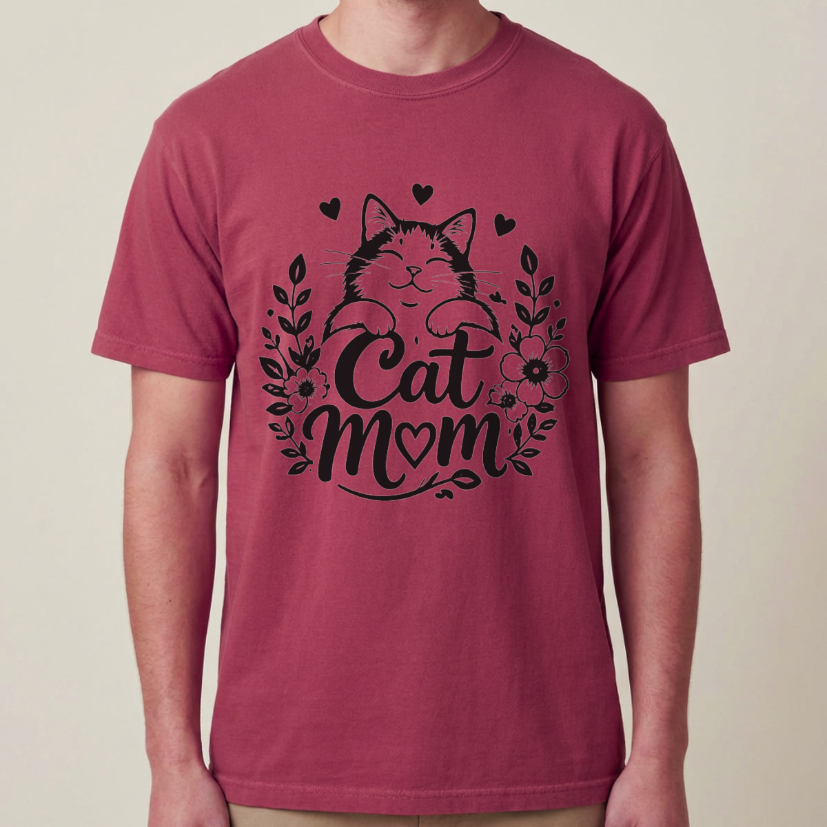 Floral Cat Mom Tee
