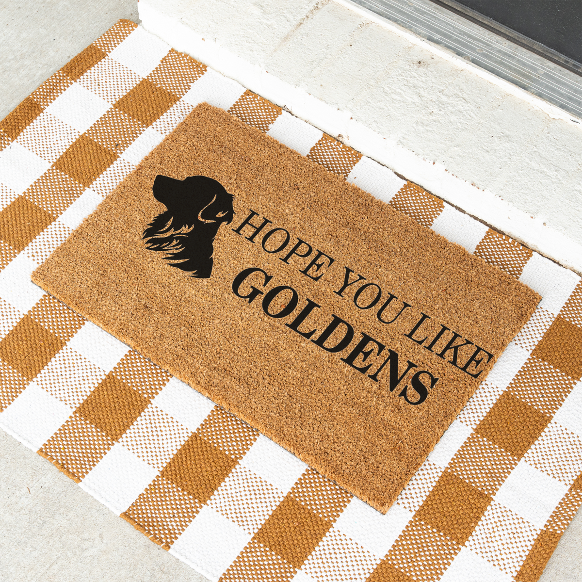 Golden Retriever Doormat, Hope You Like Goldens Welcome Mat, Golden Retriever Gift, Dog Lover Door Mat, Funny Dog Home Decor, Golden Gift
