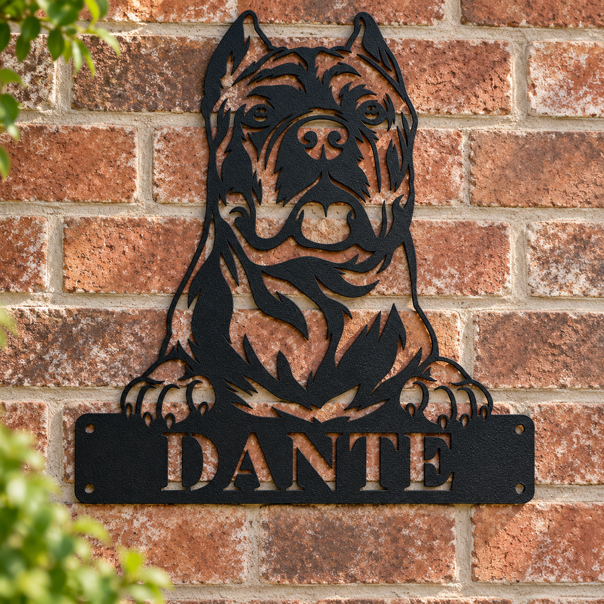Personalized Cane Corso Sign, Custom Dog Name Metal Sign, Cane Corso Gift, Powder Coated Dog Sign, Personalized Pet Yard Fence Decor