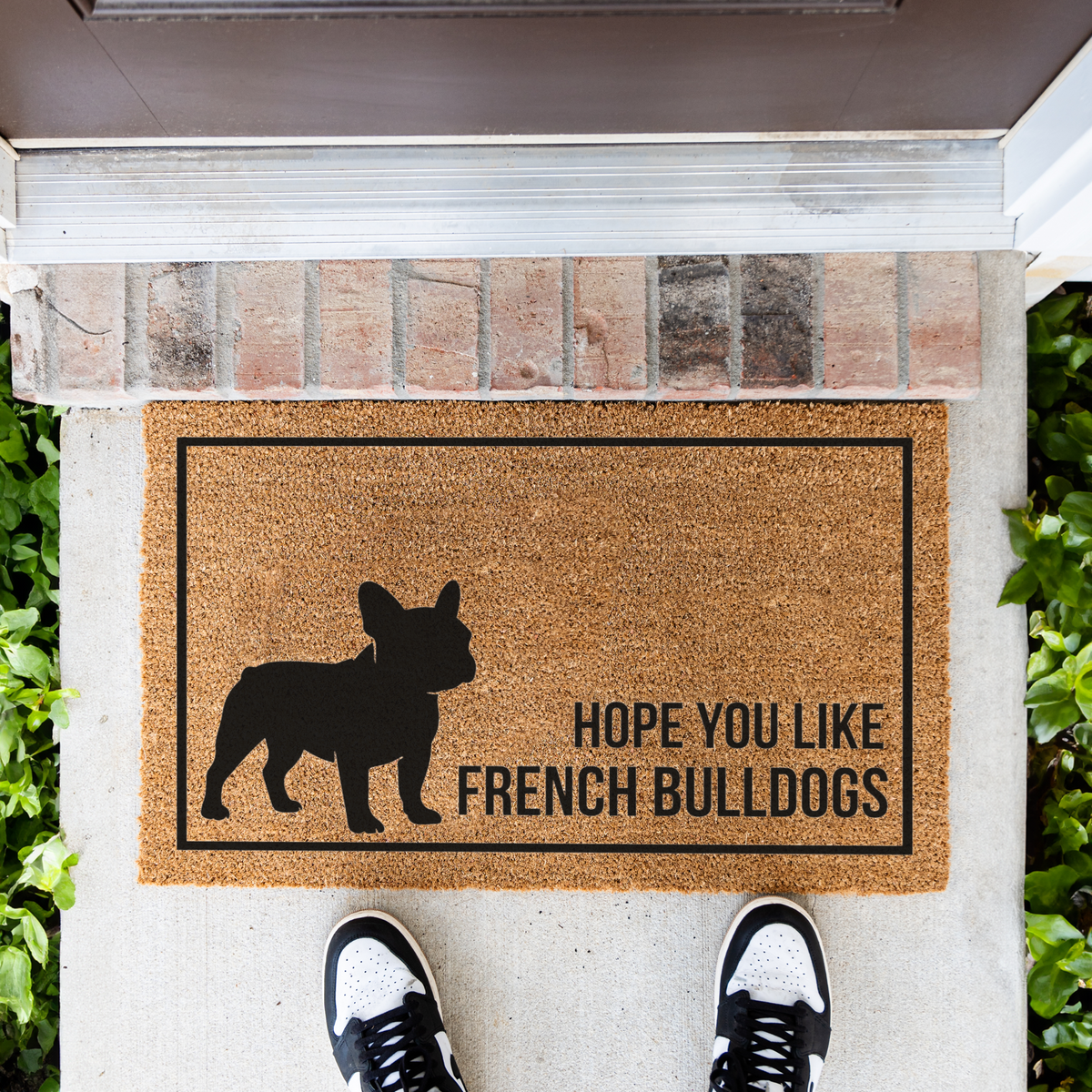 French Bulldog Doormat, Funny Frenchie Welcome Mat, Hope You Like French Bulldogs, French Bulldog Gift, Dog Lover Housewarming Gift, Porch Decor