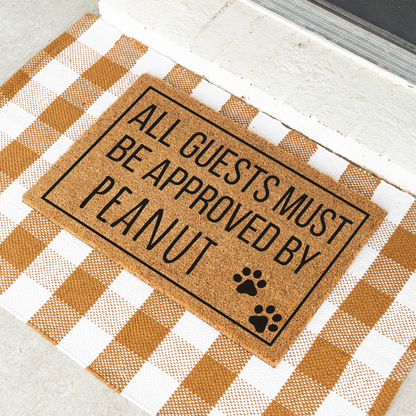 Custom Dog Welcome Doormat, Funny Dog Coir Mat, Personalized Funny Welcome Mat, Outdoor Rug, Housewarming Gift