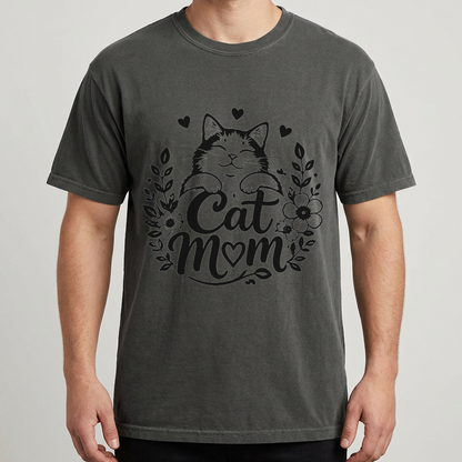 Floral Cat Mom Tee