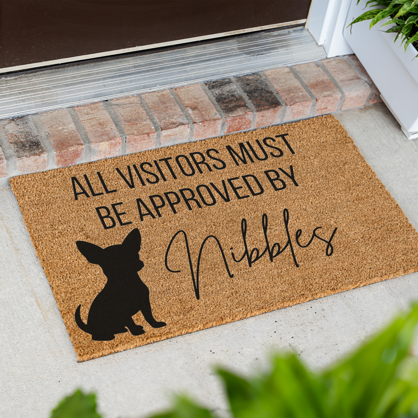 Custom Dog Name Welcome Mat - Chihuahua