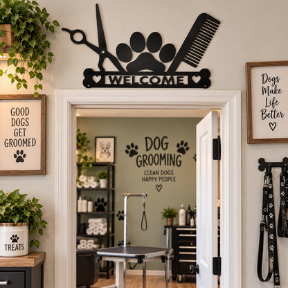 Dog Welcome Frame Decor