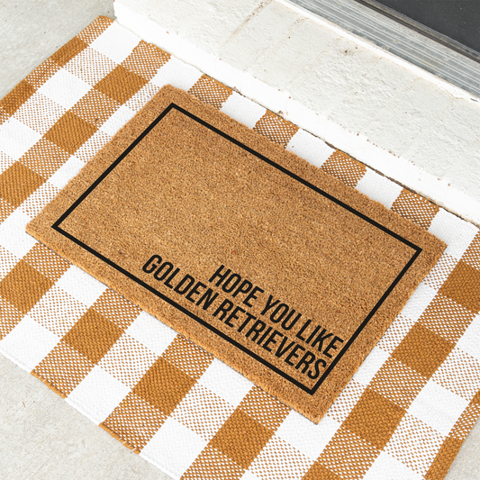 Hope You Like Golden Retrievers Doormat, Welcome Dog Doormat, Funny Welcome Mat, Housewarming Gift, Golden Retriever Entryway Mat