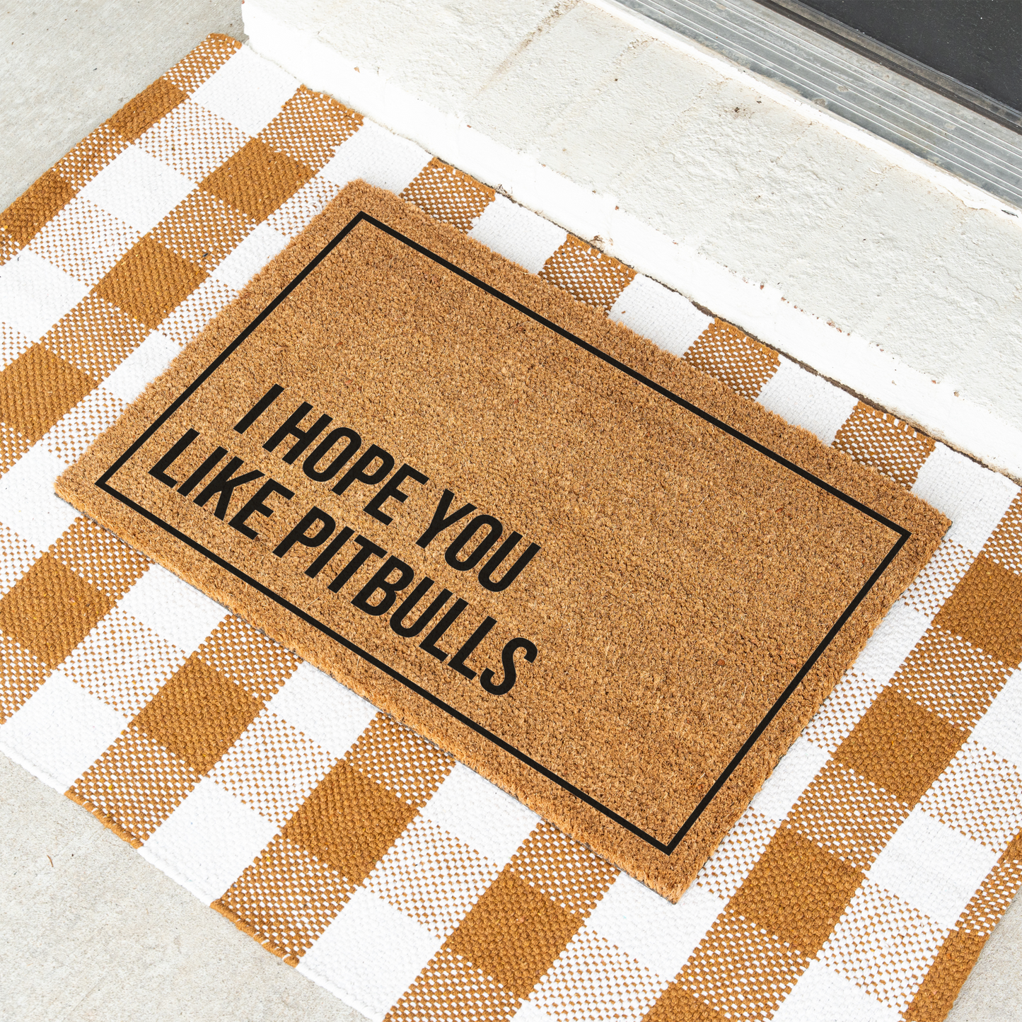 Hope You Like Pitbulls Dog Doormat, Welcome Dog Doormat, Funny Welcome Mat, Front Door Decor, Housewarming Gift, Pitbull Entrance Mat