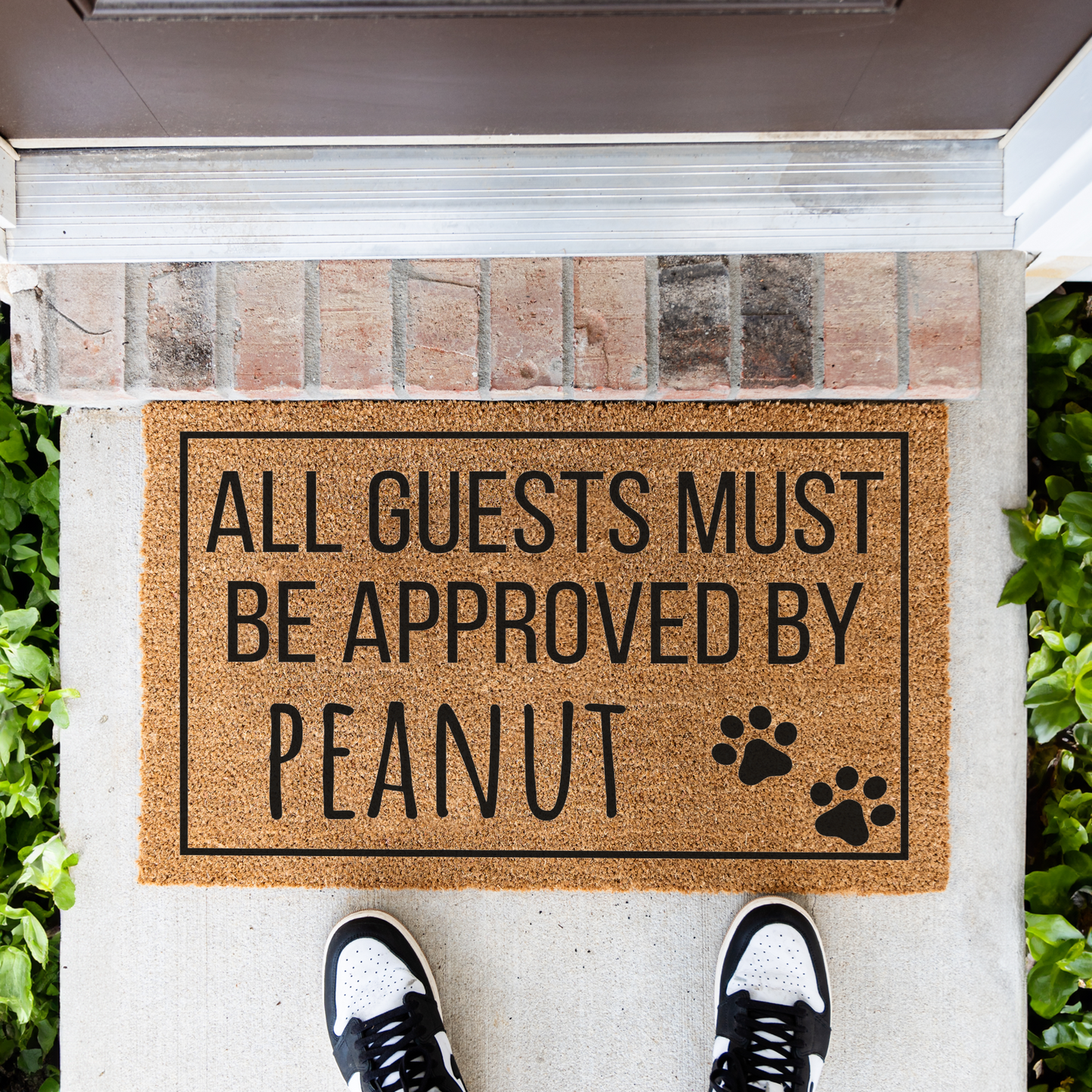 Custom Dog Welcome Doormat, Funny Dog Coir Mat, Personalized Funny Welcome Mat, Outdoor Rug, Housewarming Gift
