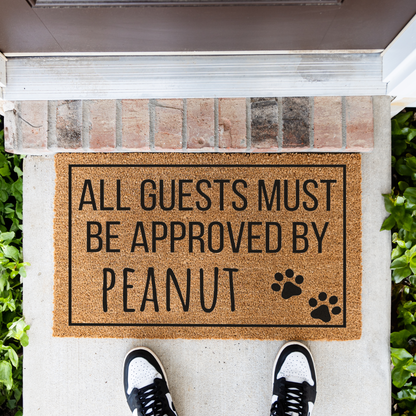 Custom Dog Welcome Doormat, Funny Dog Coir Mat, Personalized Funny Welcome Mat, Outdoor Rug, Housewarming Gift