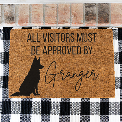 Custom Dog Name Welcome Mat - German Shepherd