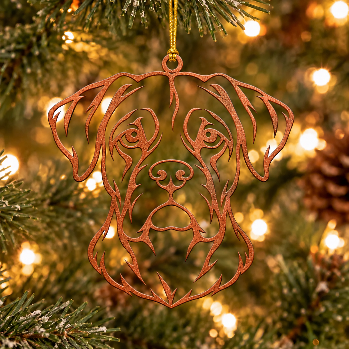 Boxer Metal Ornament