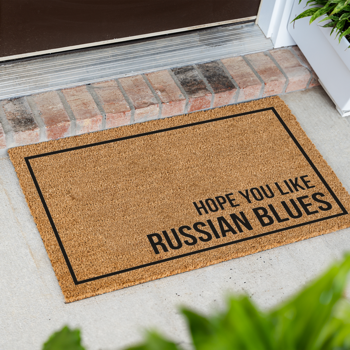 Russian Blue Cat Doormat, Hope You Like Russian Blues Welcome Mat, Funny Cat Lover Gift, Cat Owner Door Mat, Housewarming Front Door Decor