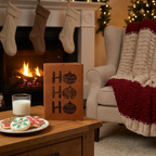 Ho Ho Ho - Leather Journal with Engraving - Perfect Holiday Gift
