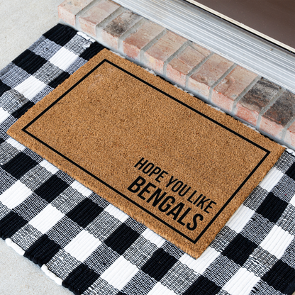 Funny Bengal Cat Doormat, Hope You Like Bengals Welcome Mat, Bengal Cat Lover Gift, Cat Owner Front Door Mat, Funny Housewarming Decor