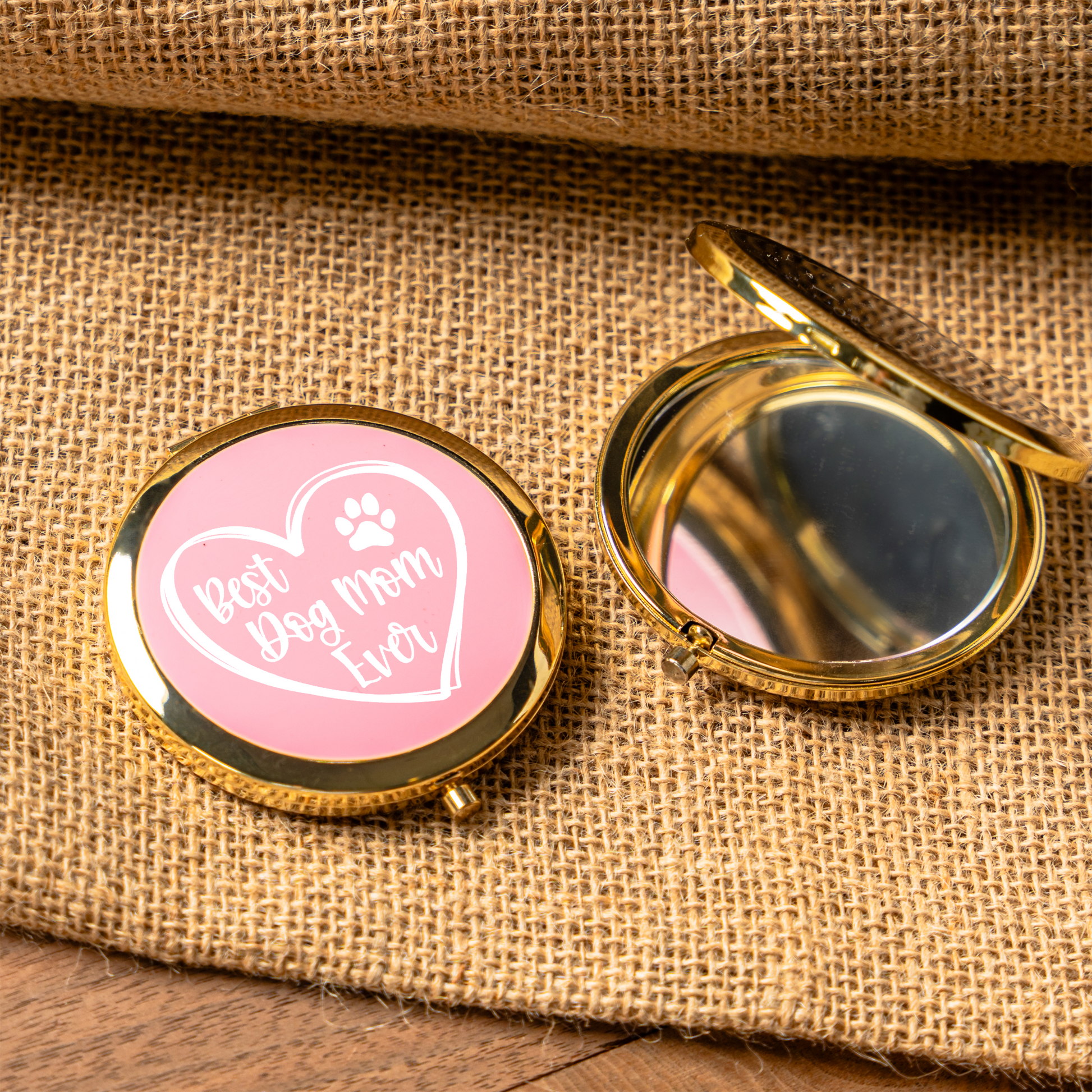Best Dog Mom Ever Compact Mirror | Dog Mom Pocket Mirror | Funny Dog Lover Gift | Purse Makeup Mirror | Pet Mom Birthday Gift | Mother's Day