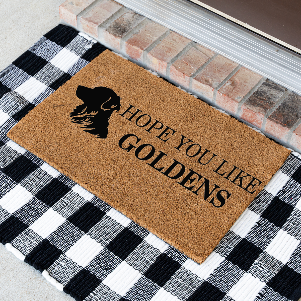 Golden Retriever Doormat, Hope You Like Goldens Welcome Mat, Golden Retriever Gift, Dog Lover Door Mat, Funny Dog Home Decor, Golden Gift