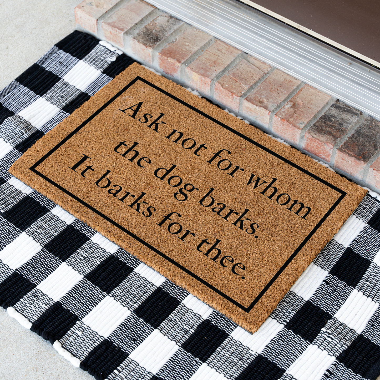 Funny Dog Doormat, Welcome Dog Doormat, Durable Coir Mat, Funny Entryway Decor, Non Slip Backing for Front Porch