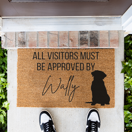 Custom Dog Name Welcome Mat - Labrador Retriever