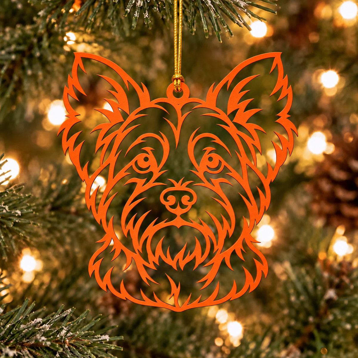 Yorkshire Terrier Metal Ornament
