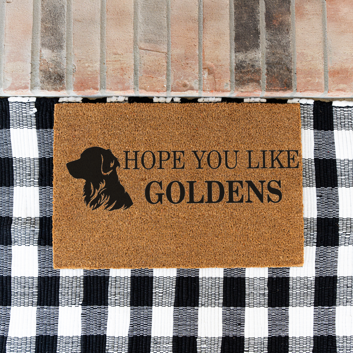 Golden Retriever Doormat, Hope You Like Goldens Welcome Mat, Golden Retriever Gift, Dog Lover Door Mat, Funny Dog Home Decor, Golden Gift