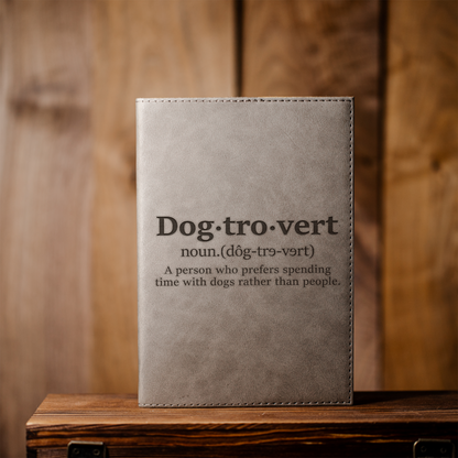 Vegan Leather Journal - Dog-tro-vert