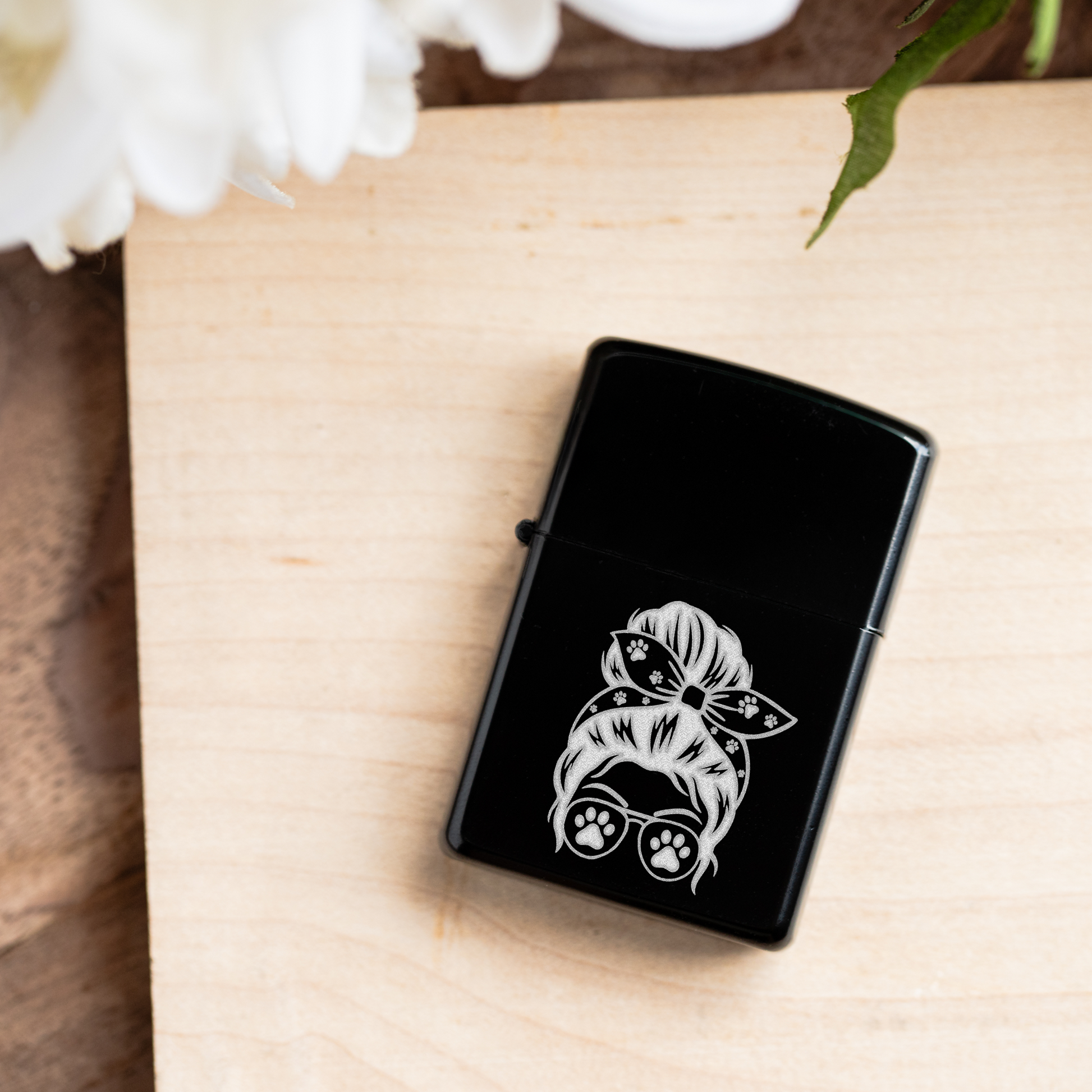 Dog Mom Windproof Lighter | Funny Dog Lover Gift | Refillable Engraved Lighter | Dog Mom Everyday Carry | Pet Lover Gift