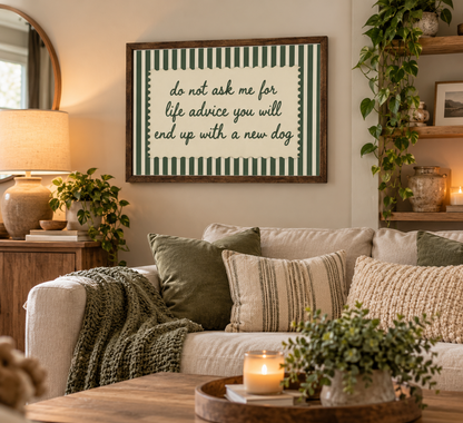 Funny Dog Lover Framed Sign