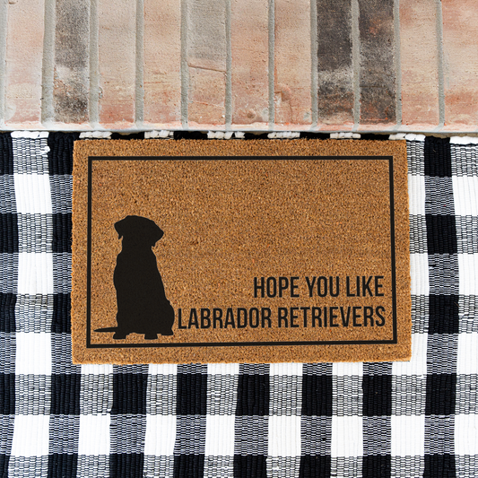 Labrador Retriever Doormat, Funny Lab Welcome Mat, Hope You Like Labradors Doormat, Labrador Lover Gift, Dog Mom Gift, Housewarming Gift