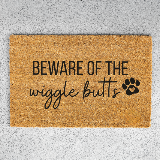 Beware of the Wiggle Butts Doormat