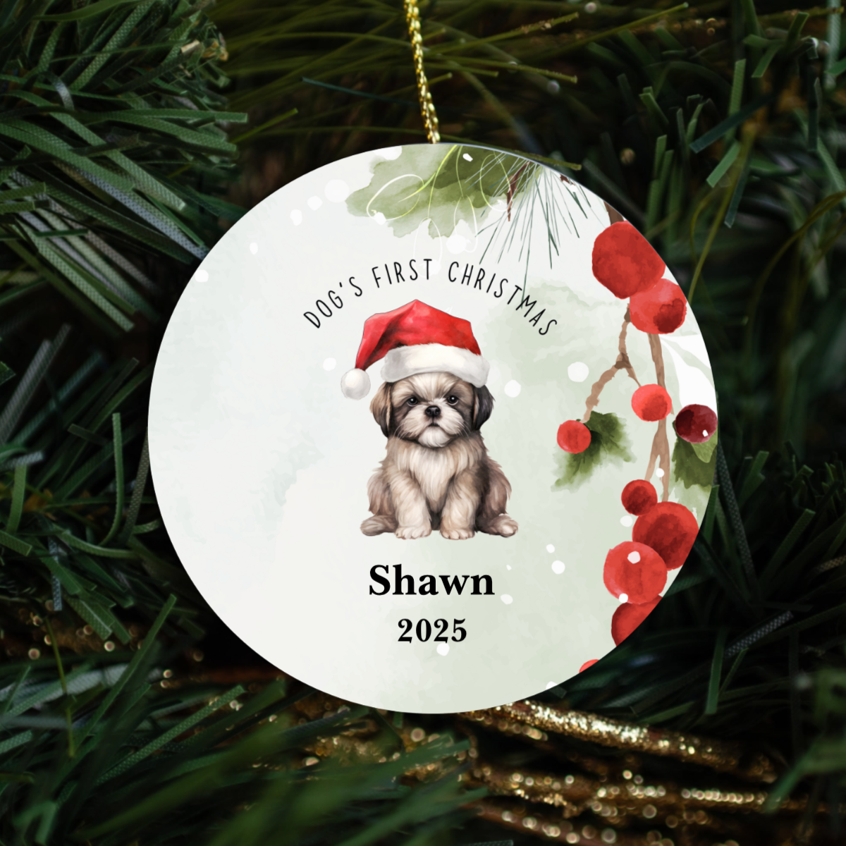 Personalized Dog’s First Christmas Ornament