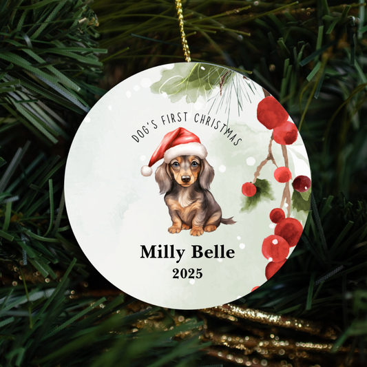 Personalized Dog’s First Christmas Ornament