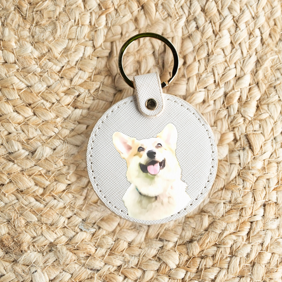 Custom Pet Portrait Keychain