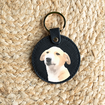 Custom Pet Portrait Keychain