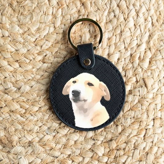 Custom Pet Portrait Keychain