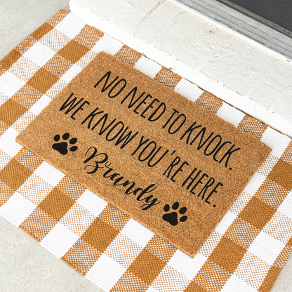 Personalized Funny Dog Welcome Doormat, Custom Dog Doormat, Indoor Outdoor Rug, Perfect for Entryway Decor