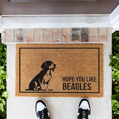 Beagle Doormat, Hope You Like Beagles Welcome Mat, Funny Beagle Doormat, Beagle Lover Gift, Dog Mom Gift, Beagle Home Decor