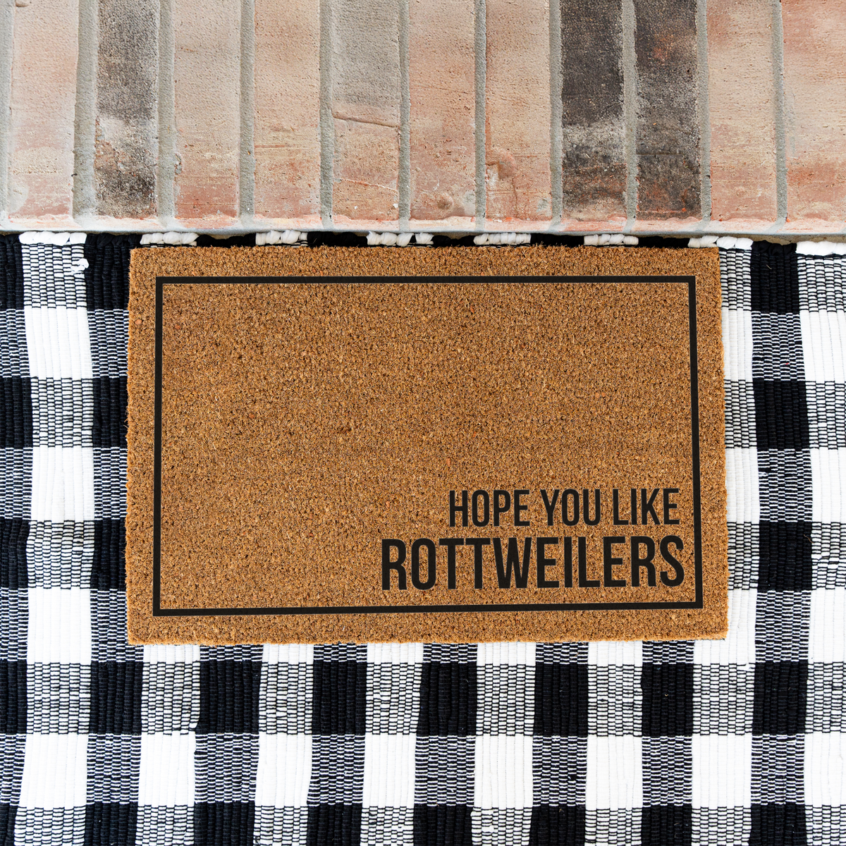 Rottweiler Doormat, Hope You Like Rottweilers Welcome Mat, Funny Rottie Doormat, Rottweiler Lover Gift, Dog Mom Gift, Dog Home Decor