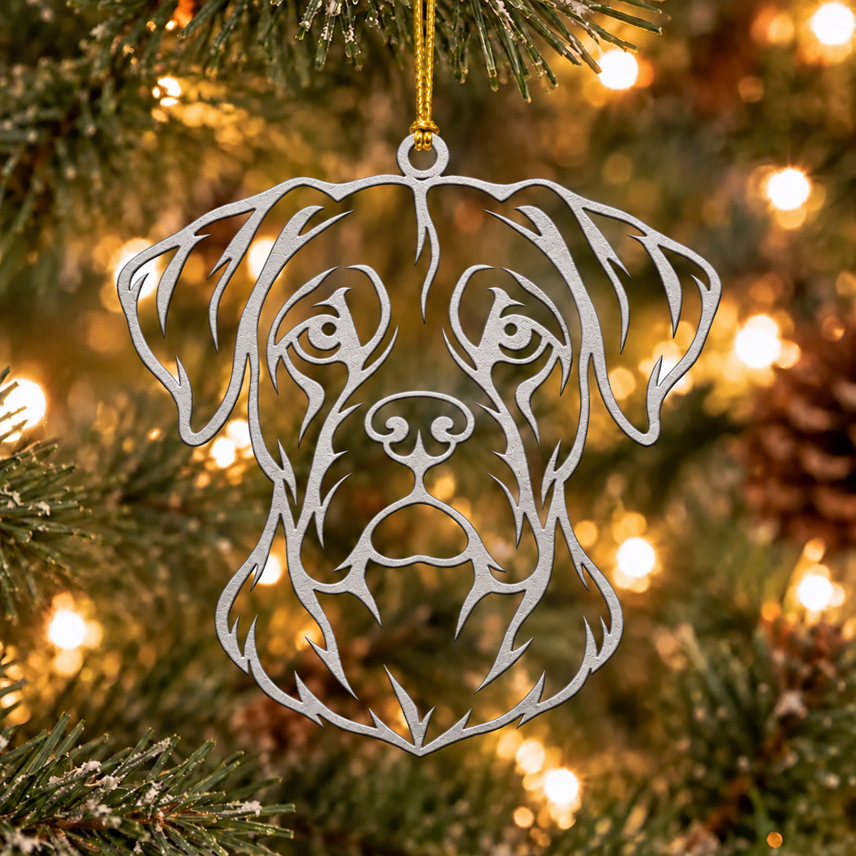 Boxer Metal Ornament