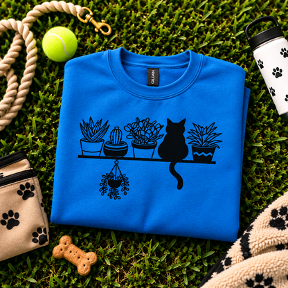 Cat and Plant Sweatshirt