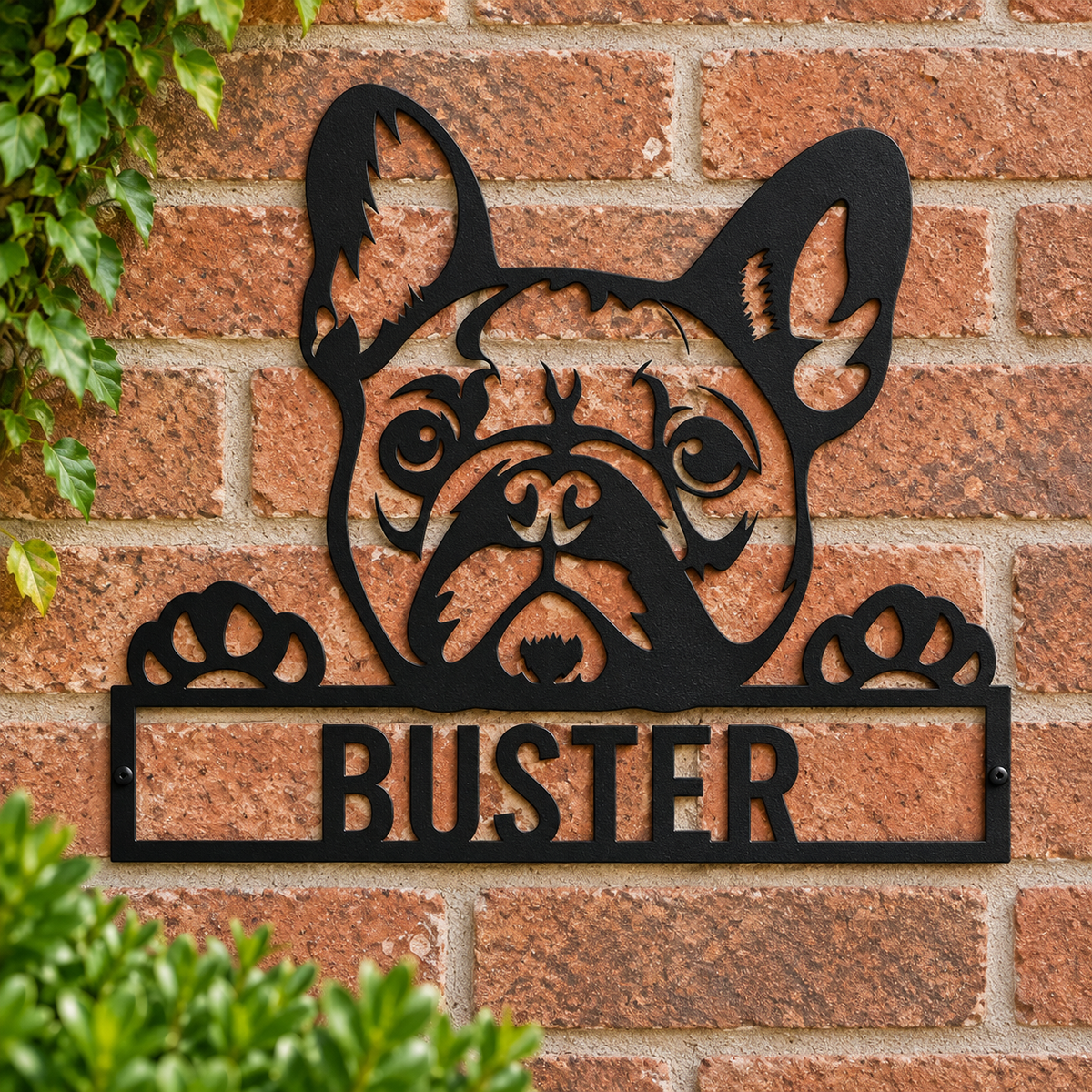 Personalized French Bulldog Metal Sign