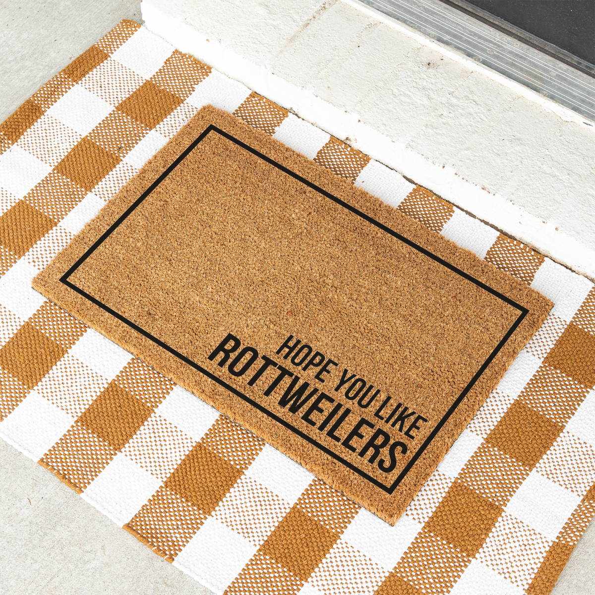 Rottweiler Doormat, Hope You Like Rottweilers Welcome Mat, Funny Rottie Doormat, Rottweiler Lover Gift, Dog Mom Gift, Dog Home Decor