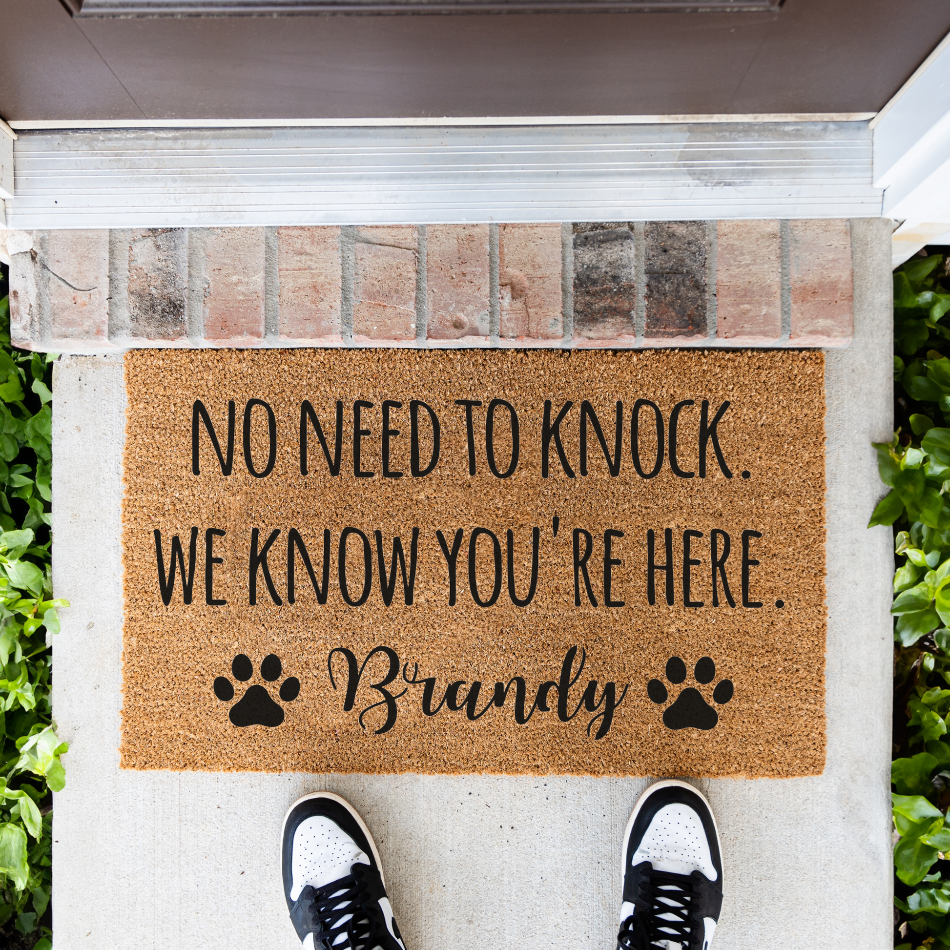 Personalized Funny Dog Welcome Doormat, Custom Dog Doormat, Indoor Outdoor Rug, Perfect for Entryway Decor