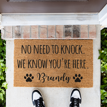 Personalized Funny Dog Welcome Doormat, Custom Dog Doormat, Indoor Outdoor Rug, Perfect for Entryway Decor
