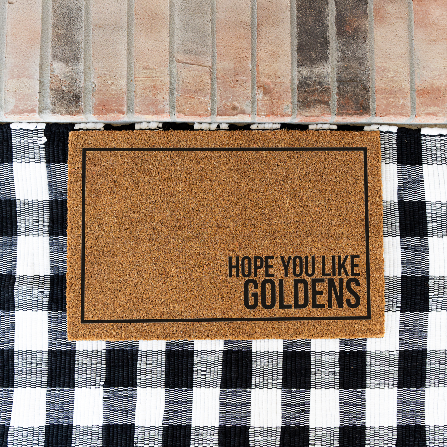 Hope You Like Goldens Funny Dog Welcome Doormat, Funny Entryway Mat, Durable Coir Design for Porch Decor, Dog Doormat