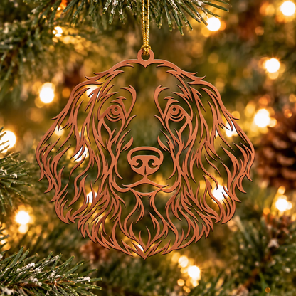 Long Haired Dachshund Christmas Ornament