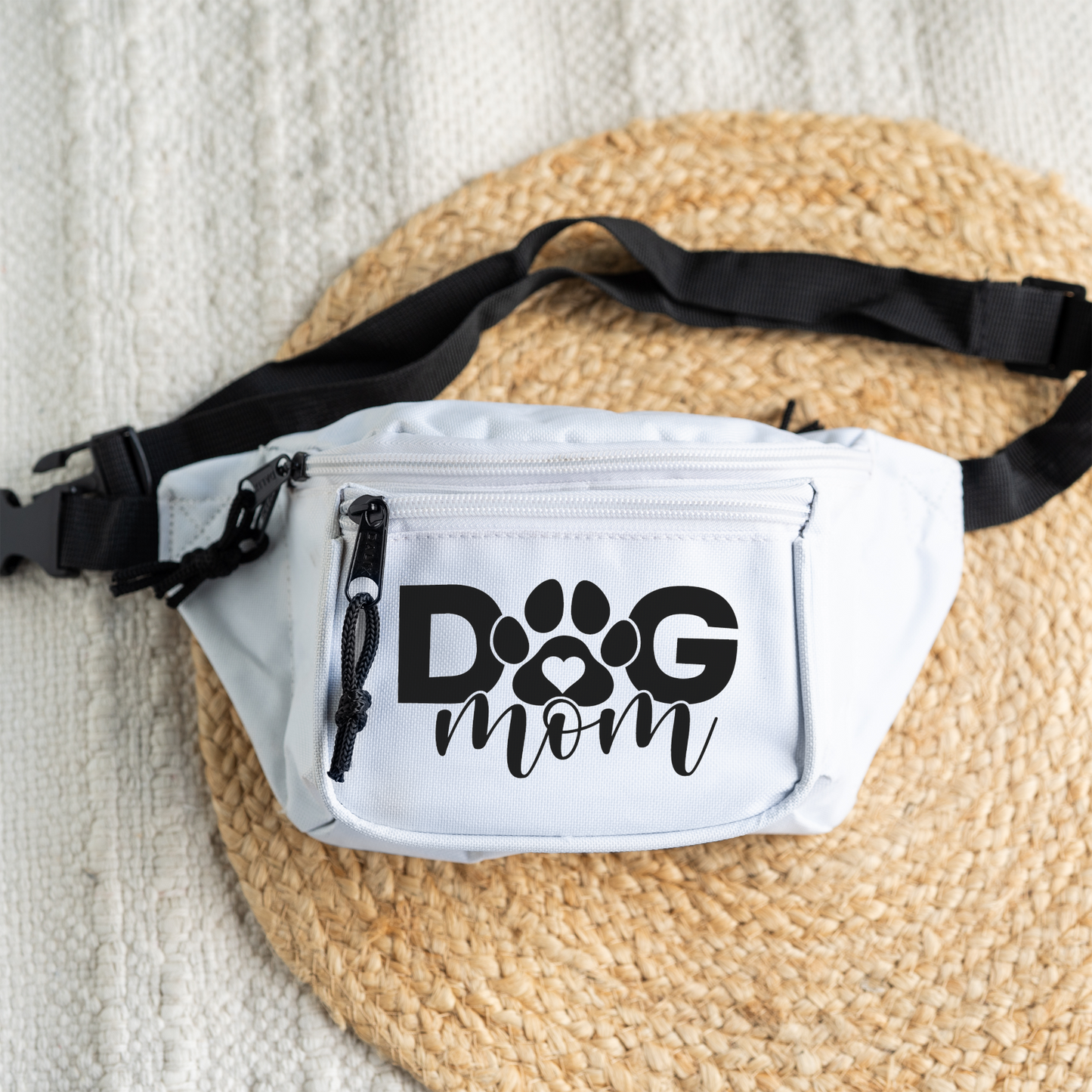 Dog Mom Fanny Pack, Cute Waist Bag for Pet Lovers, Adjustable Belt Bag, Everyday Crossbody, Gift for Dog Owner