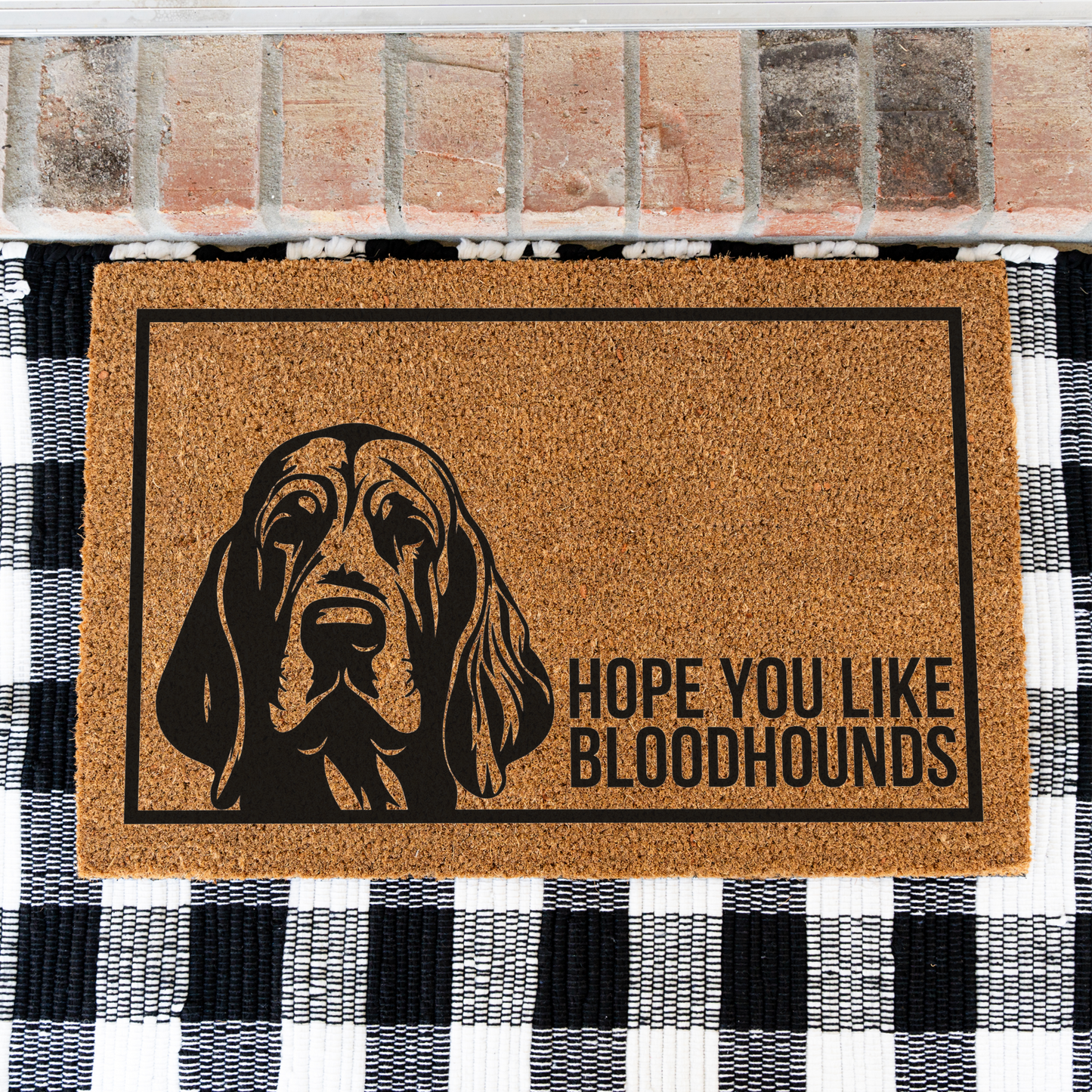 Hope You Like Bloodhounds doormat Welcome Dog Funny Doormat, Dog Bloodhounds Entryway Rug, Housewarming Gift, Indoor Outdoor Decor