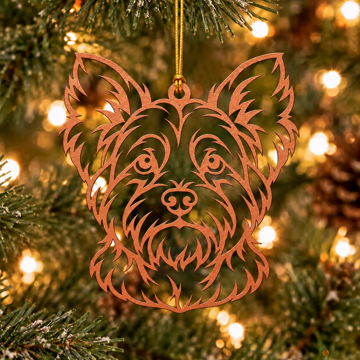 Yorkshire Terrier Metal Ornament