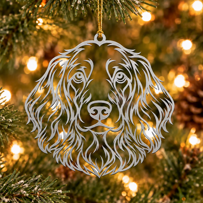 Long Haired Dachshund Christmas Ornament